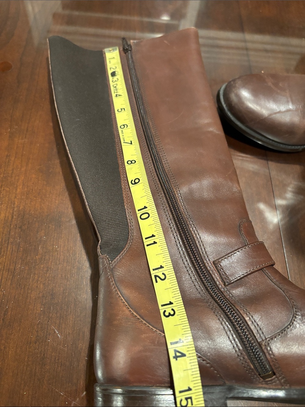Clarks Women's Knee high Brown Leather Boots - Picture 7 of 14